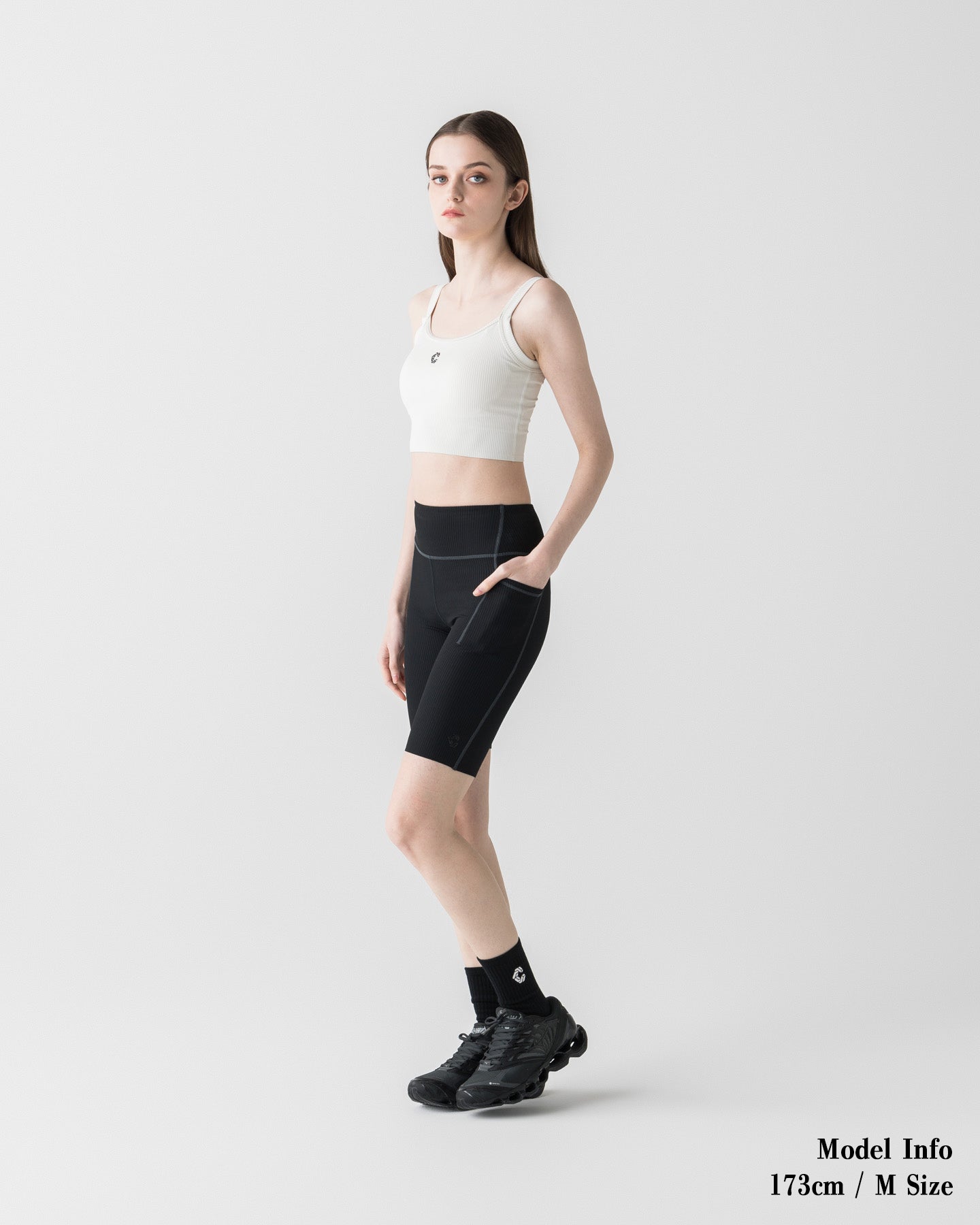 CRONOS×MEISA ACTIVE SHORT LEGGINGS【BLACK】