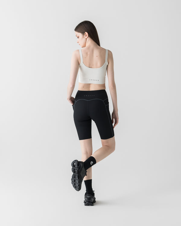 CRONOS×MEISA ACTIVE SHORT LEGGINGS [BLACK]