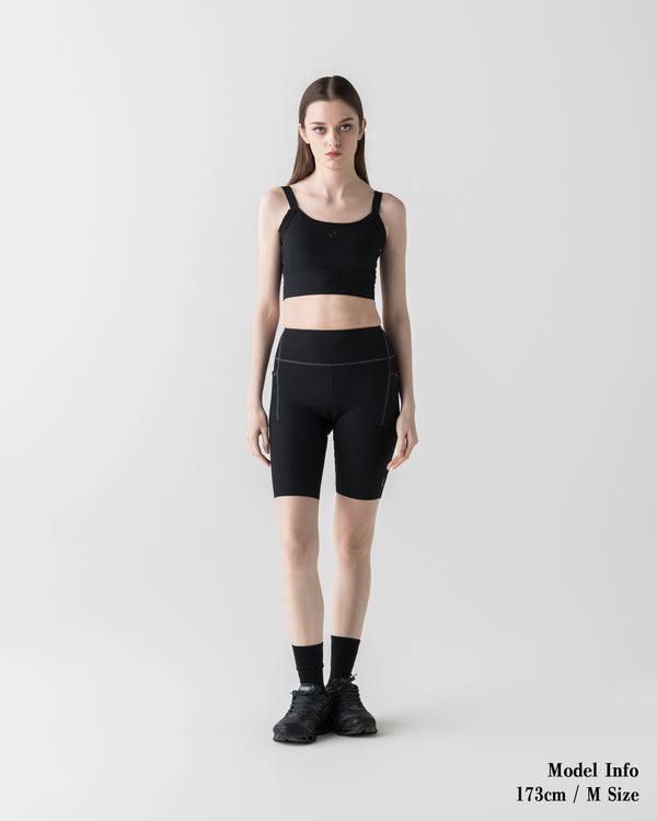 CRONOS×MEISA ACTIVE SHORT LEGGINGS [BLACK]