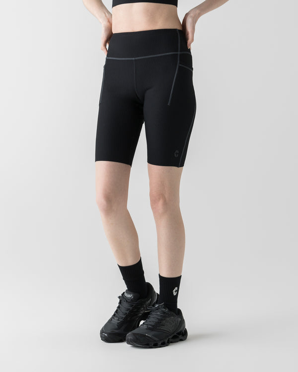 CRONOS×MEISA ACTIVE SHORT LEGGINGS [BLACK]