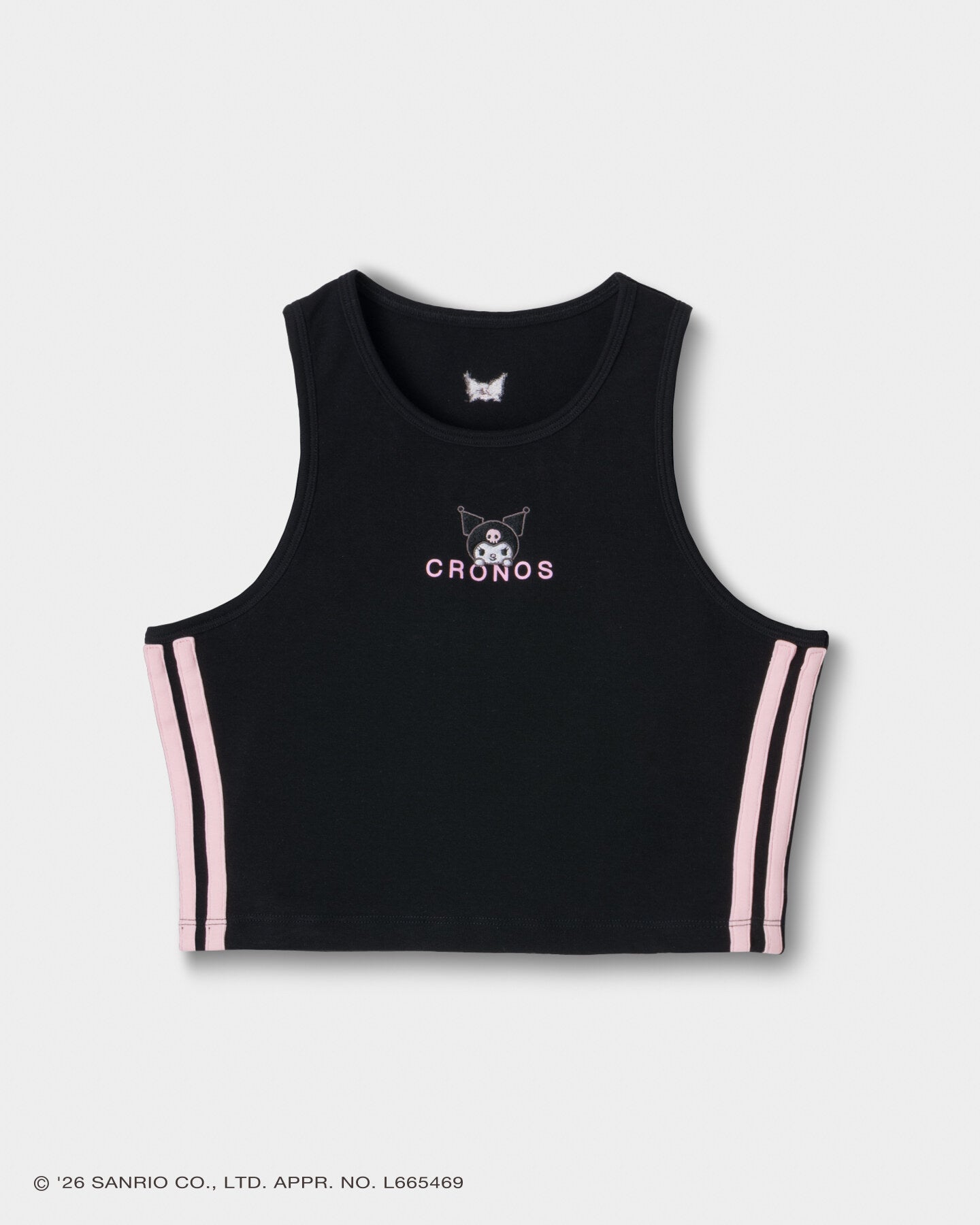CRONOS BLACK LETTER TANKTOP カップ付き CRONOS WOMEN BLACK LETTER BRA【BLACK×WHITE】