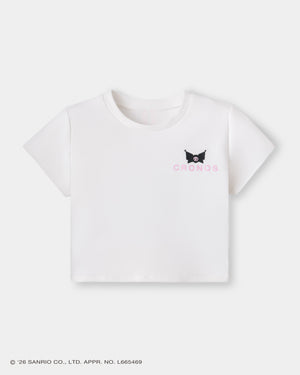CRONOS x KUROMI LOGO TEE【WHITE】