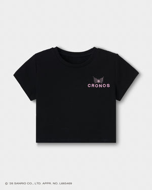 CRONOS × KUROMI LOGO TEE [BLACK]