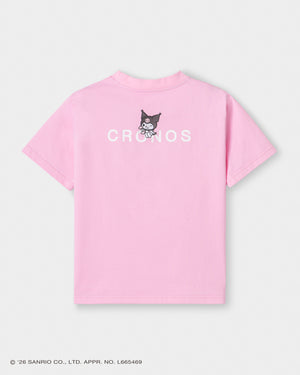 CRONOS×酷洛米基本款T恤【粉紅】