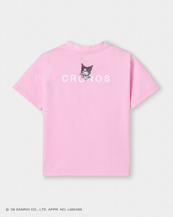 CRONOS×酷洛米基本款T恤【粉紅】
