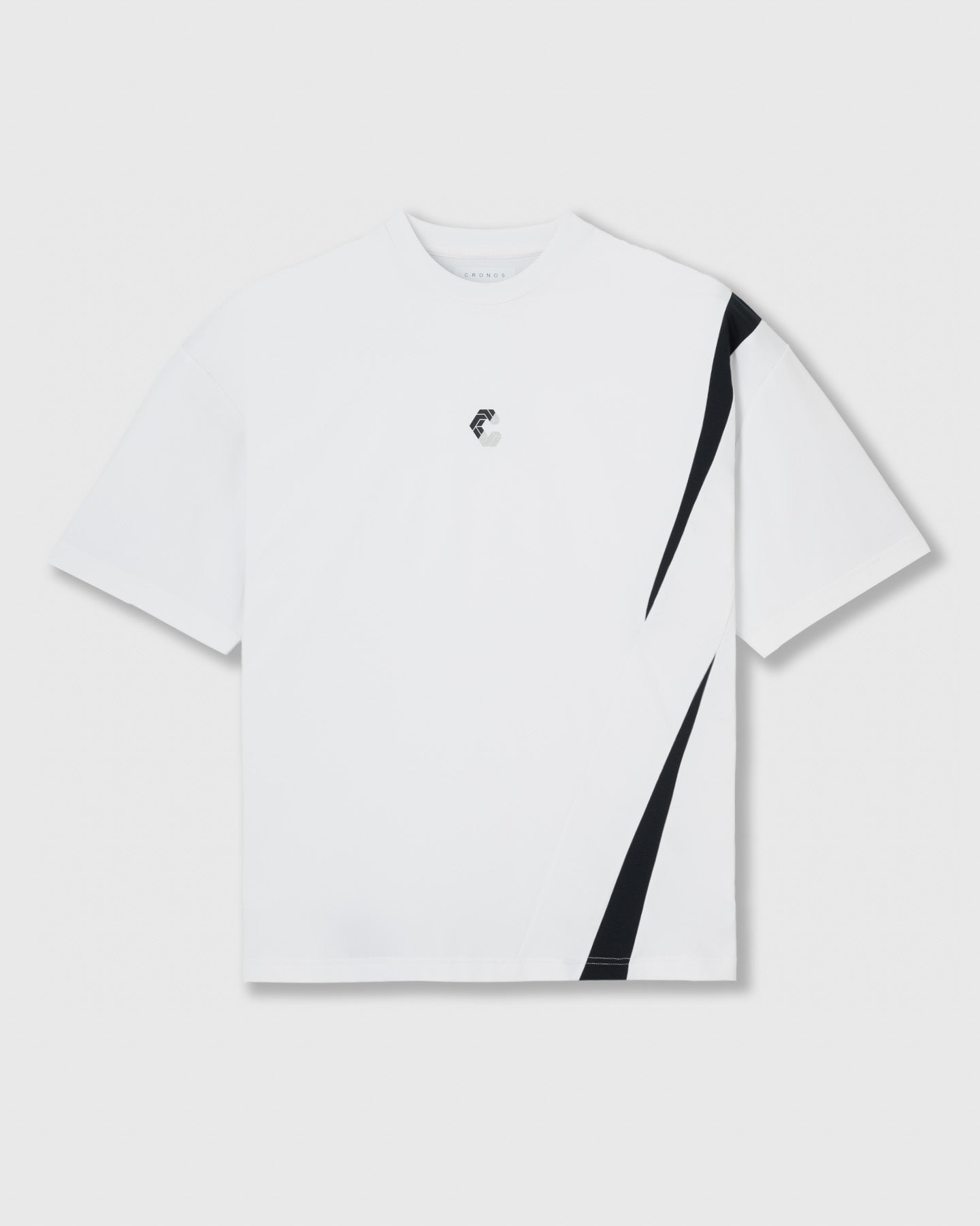CRONOS GEOMETRIC LINE S/S TEE【WHITE】