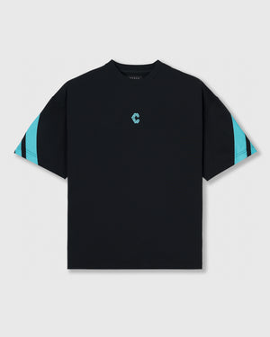 CRONOS COOLING RASH S/S TEE【BLACK×T.BLUE】