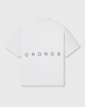 CRONOS ACTIVE 開領襯衫【白色×黑色】