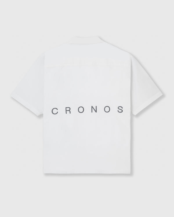 CRONOS ACTIVE 開領襯衫【白色×黑色】