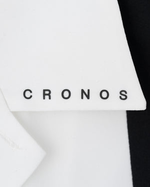 CRONOS ACTIVE 開領襯衫【白色×黑色】