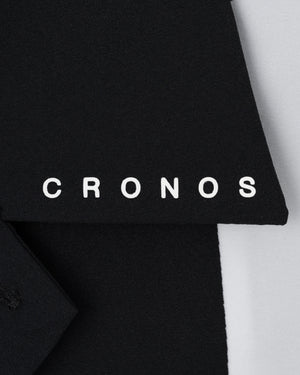 CRONOS ACTIVE OPEN COLLAR SHIRT [BLACK x WHITE]