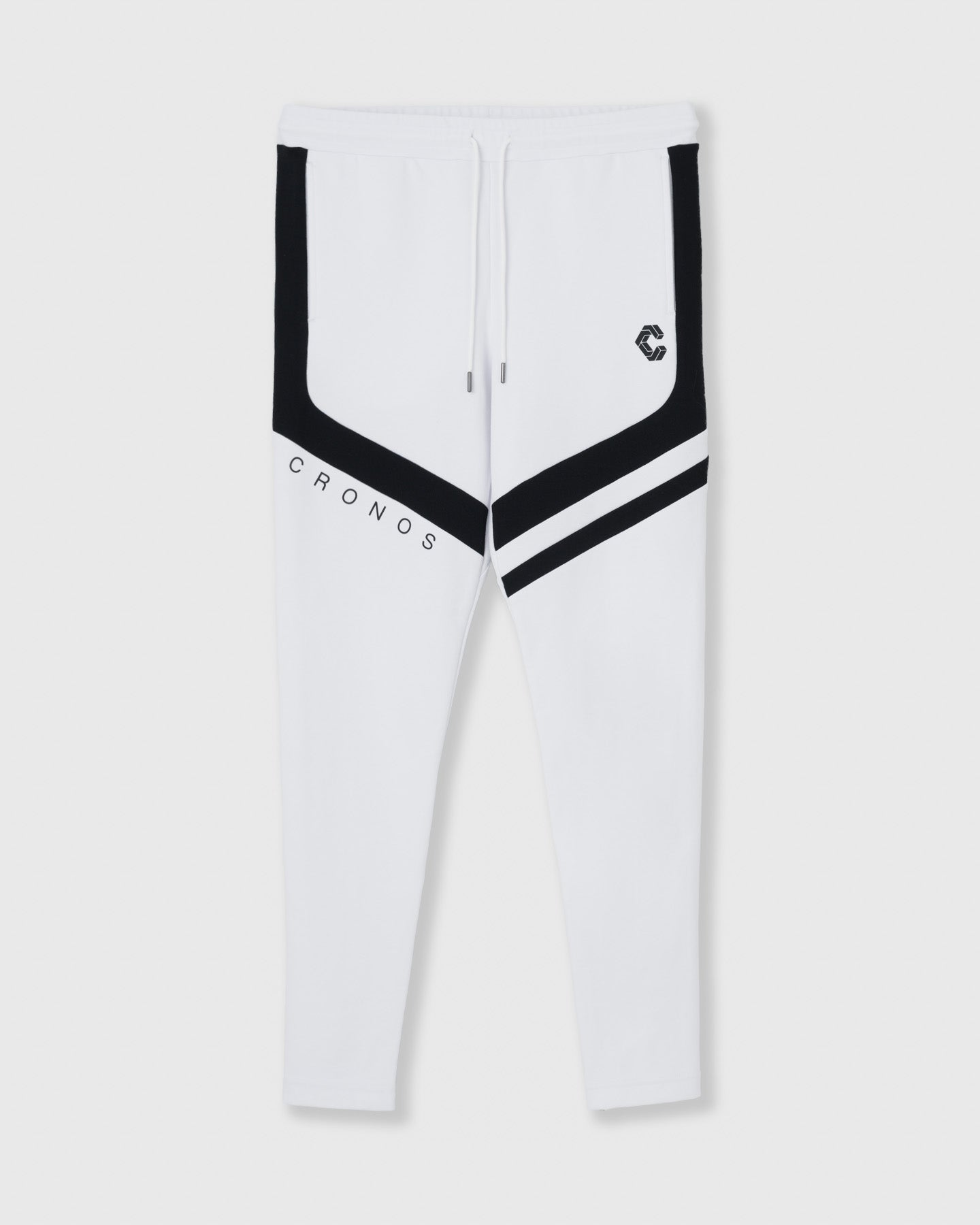 CRONOS ホワイト トレーニングパンツ L CRONOS DAILY ACTIVE SKINNY PANTS【WHITE】