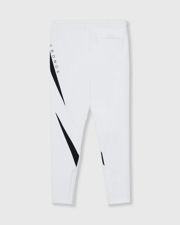 CRONOS GEOMETRIC LINE SKINNY PANTS【WHITE】