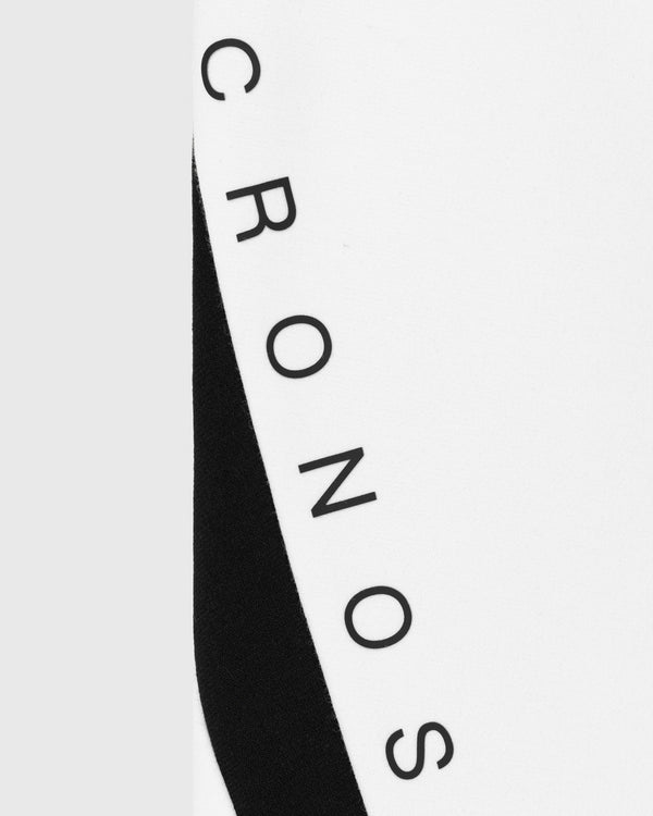 CRONOS GEOMETRIC LINE SKINNY PANTS【WHITE】