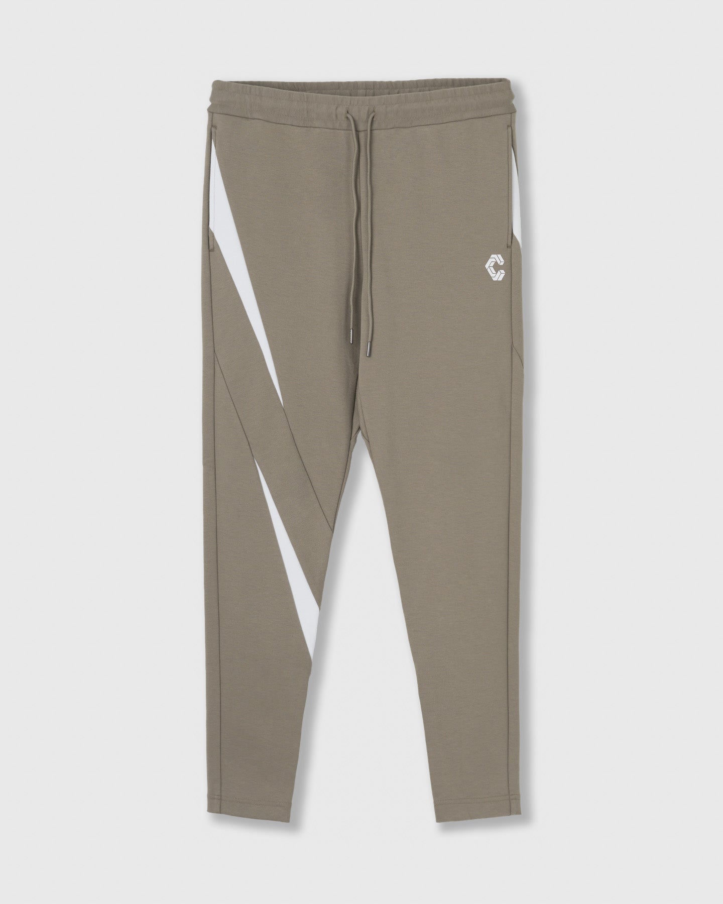 CRONOS GEOMETRIC LINE SKINNY PANTS【灰褐色】