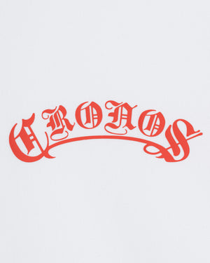 CRONOS BLACKLETTER RASH L/S TEE [WHITE x RED]