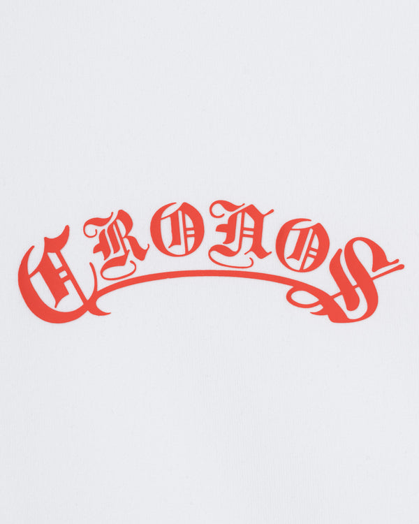 CRONOS BLACKLETTER RASH L/S TEE [WHITE x RED]