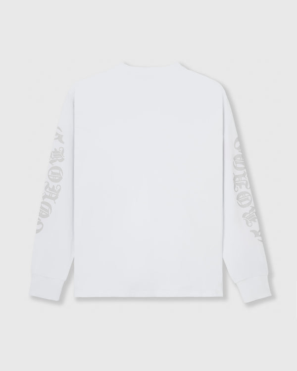 CRONOS BLACKLETTER RASH 長袖 T 恤【白色】