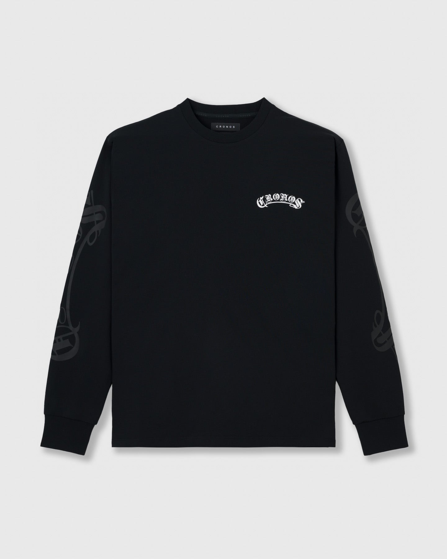 CRONOS BLACKLETTER RASH L/S TEE【BLACK】