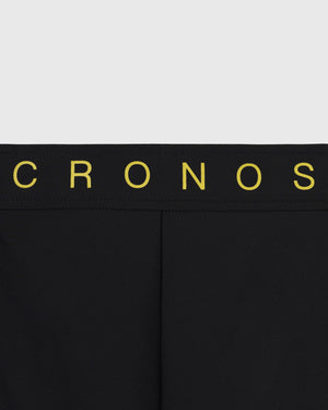 CRONOS COLOR BLOCK 撞色運動短褲【黑x黃】