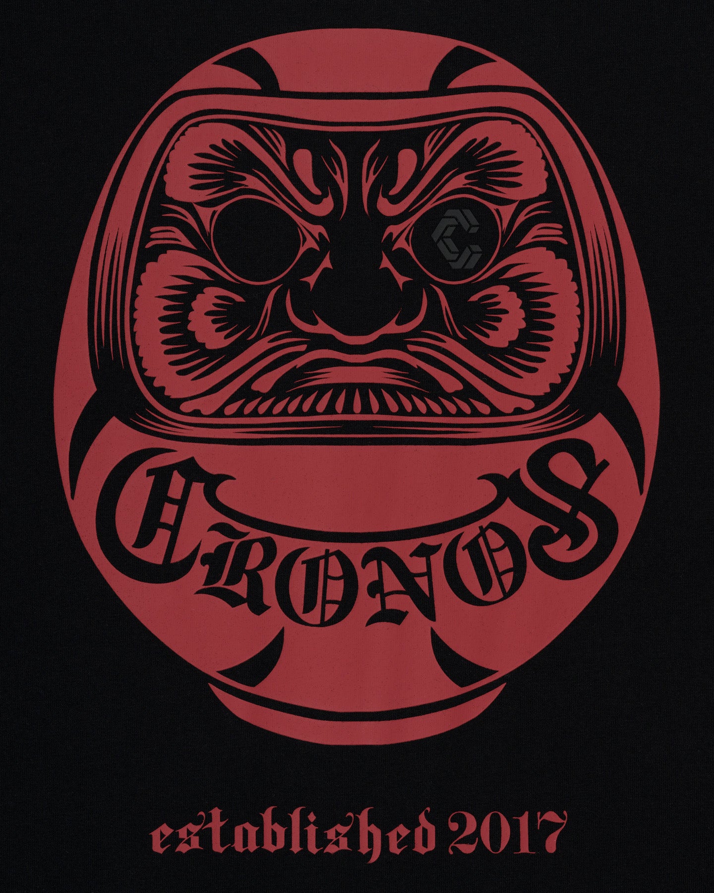 CRONOS DARUMA GRAPHIC S/S TEE【BLACK×RED】