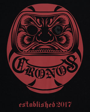 CRONOS 達摩圖案短袖上衣【黑×紅】