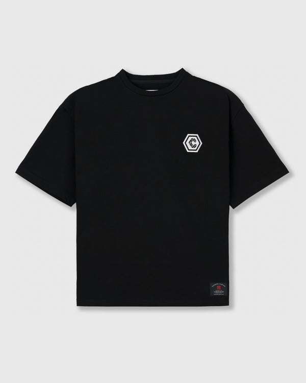 CRONOS TOMOSHIBI 系列老虎刺繡短袖T恤【黑色】