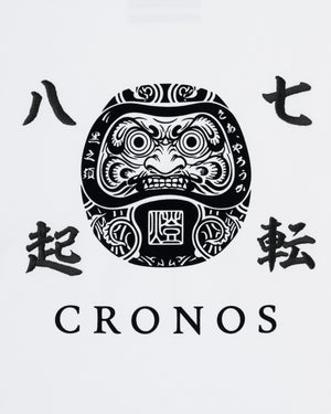 CRONOS TOMOSHIBI 系列 達摩刺繡短袖T恤【白色】