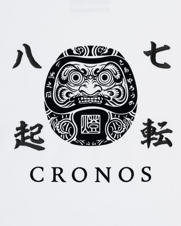 CRONOS TOMOSHIBI 系列 達摩刺繡短袖T恤【白色】