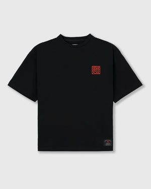 CRONOS TOMOSHIBI SERIES DARUMA EMBROIDERY S/S TEE【BLACK】