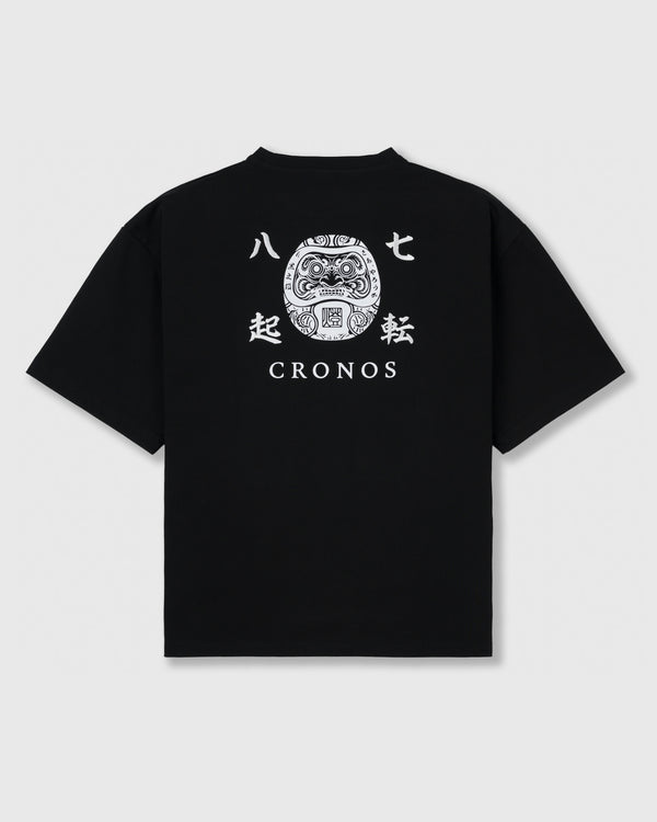 CRONOS TOMOSHIBI SERIES DARUMA EMBROIDERY S/S TEE【BLACK】
