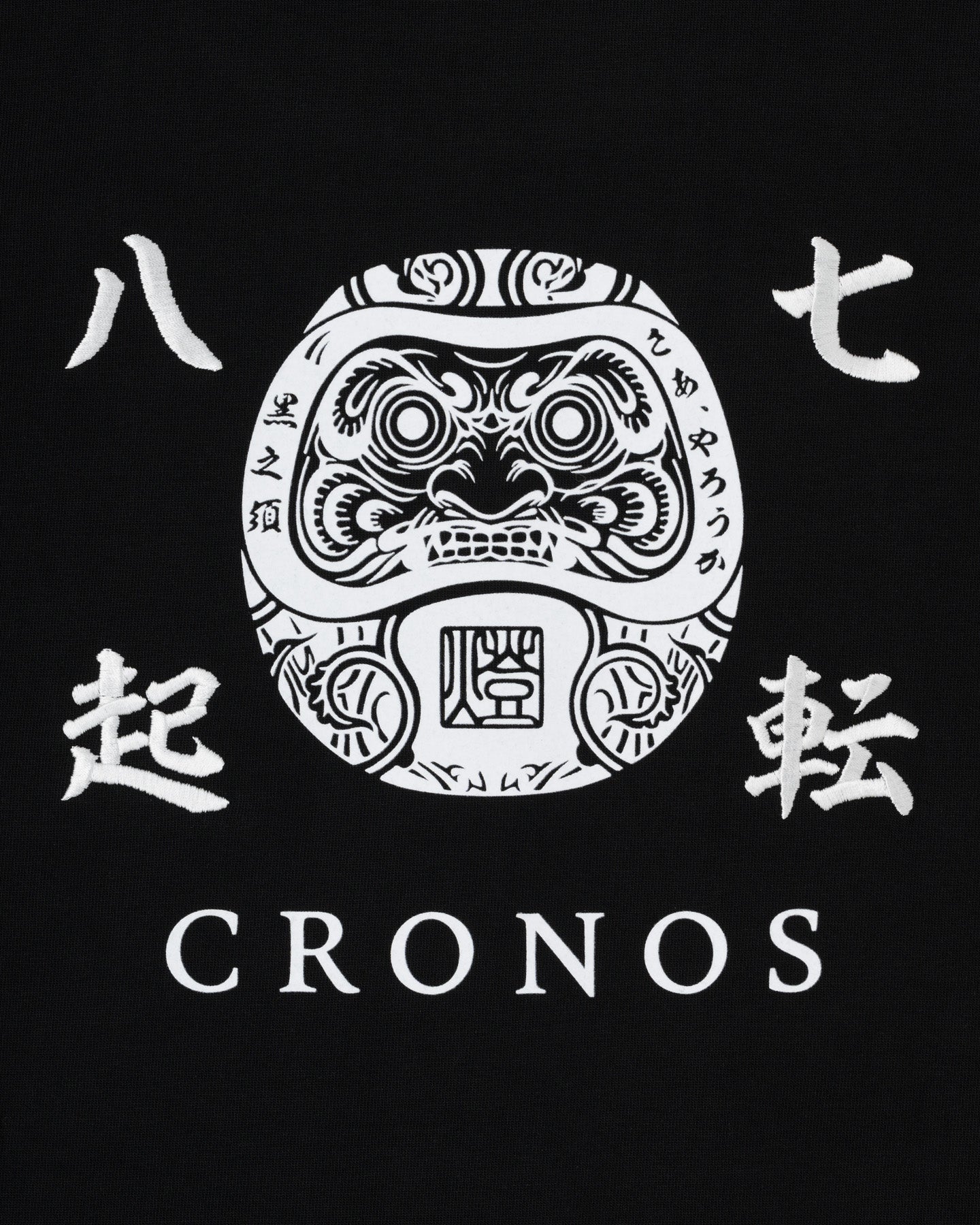 CRONOS TOMOSHIBI SERIES DARUMA EMBROIDERY S/S TEE【BLACK】