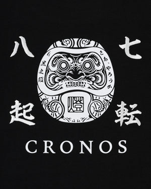 CRONOS TOMOSHIBI SERIES DARUMA EMBROIDERY S/S TEE【BLACK】