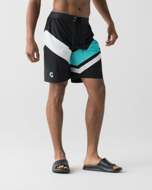 CRONOS COLOR BLOCK COMPETITION SHORTS【BLACK×T.BLUE】