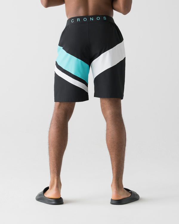 CRONOS COLOR BLOCK COMPETITION SHORTS【BLACK×T.BLUE】