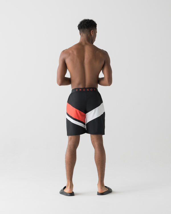 CRONOS COLOR BLOCK COMPETITION SHORTS [BLACK x RED]