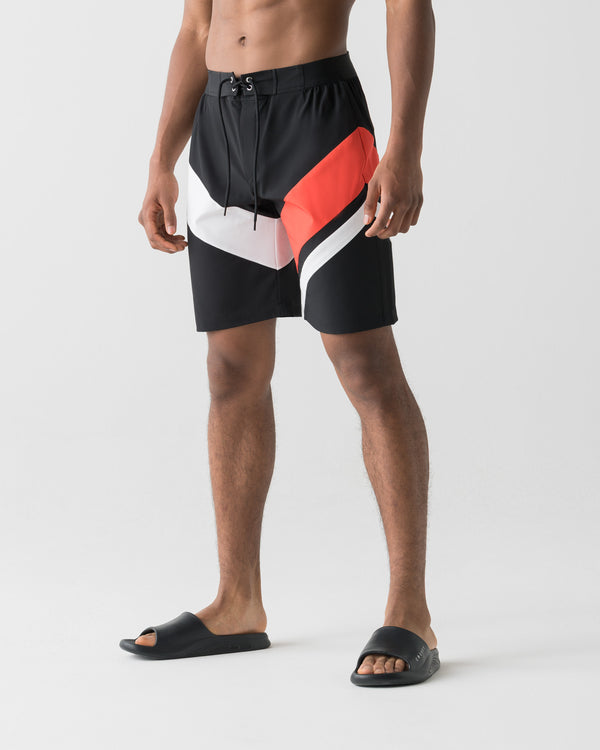 CRONOS COLOR BLOCK COMPETITION SHORTS [BLACK x RED]