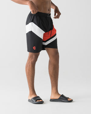 CRONOS COLOR BLOCK COMPETITION SHORTS [BLACK x RED]