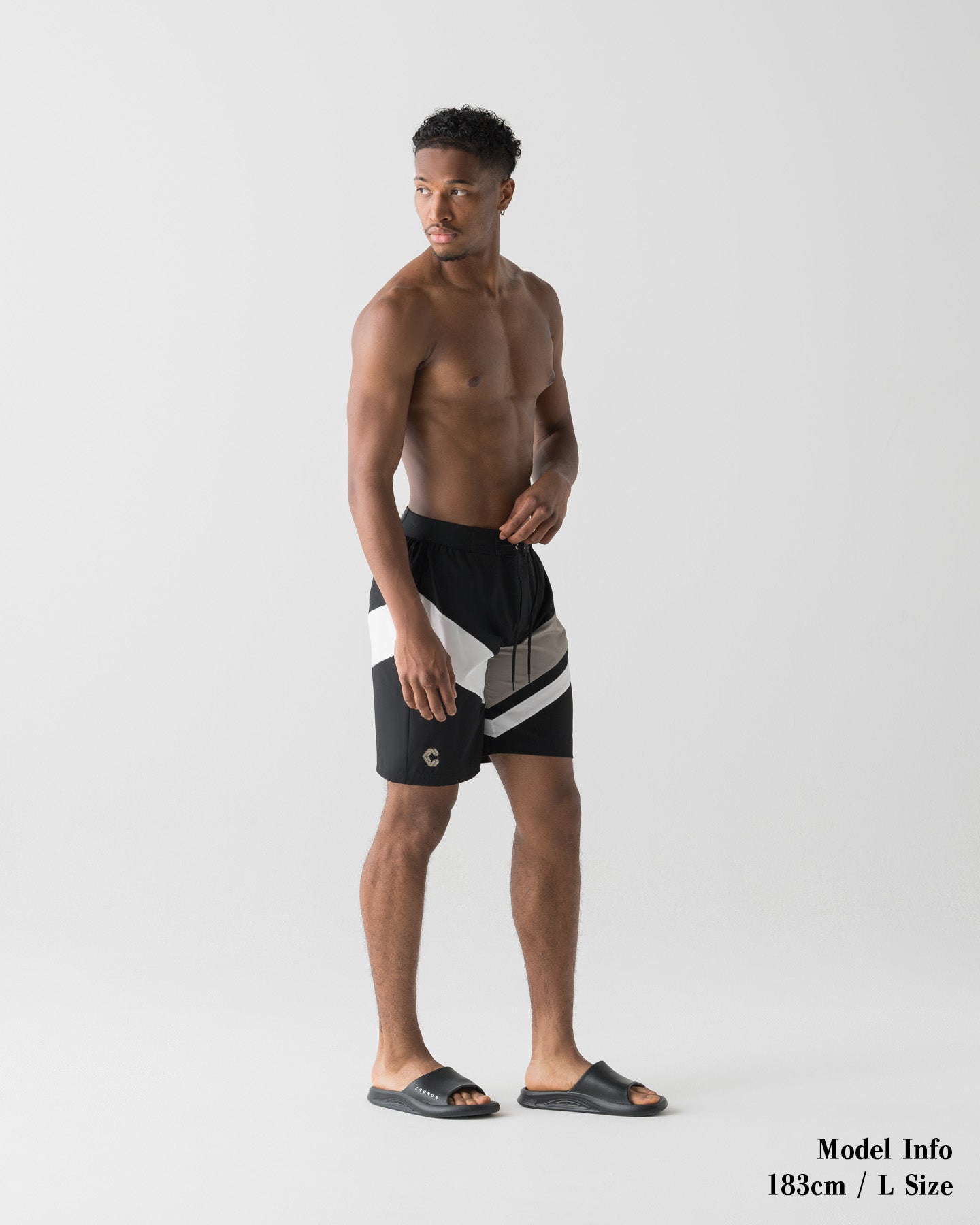 CRONOS COLOR BLOCK COMPETITION SHORTS【BLACK×GREIGE】