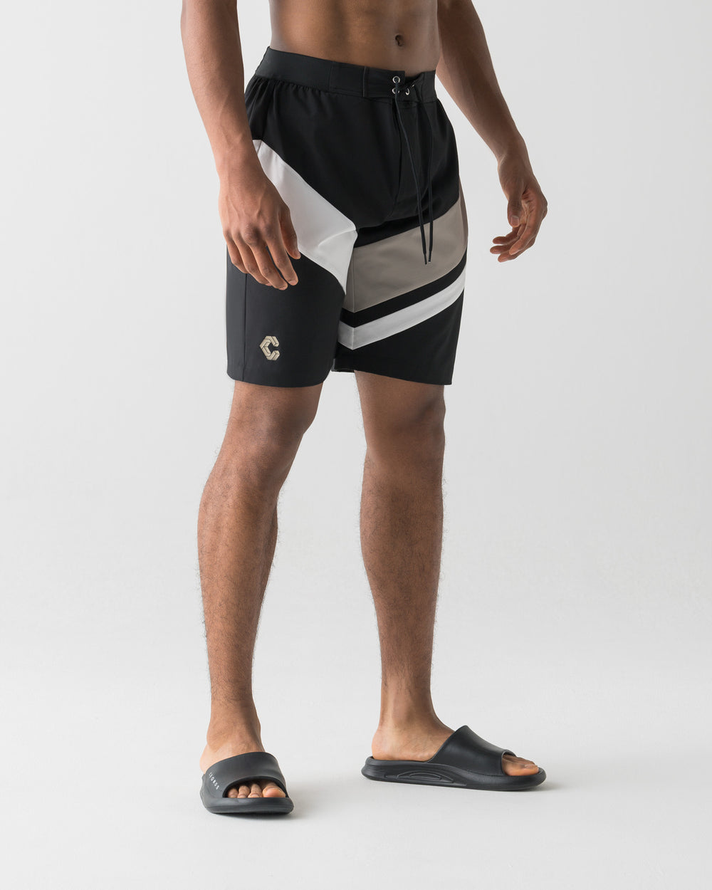 CRONOS COLOR BLOCK COMPETITION SHORTS【BLACK×GREIGE】