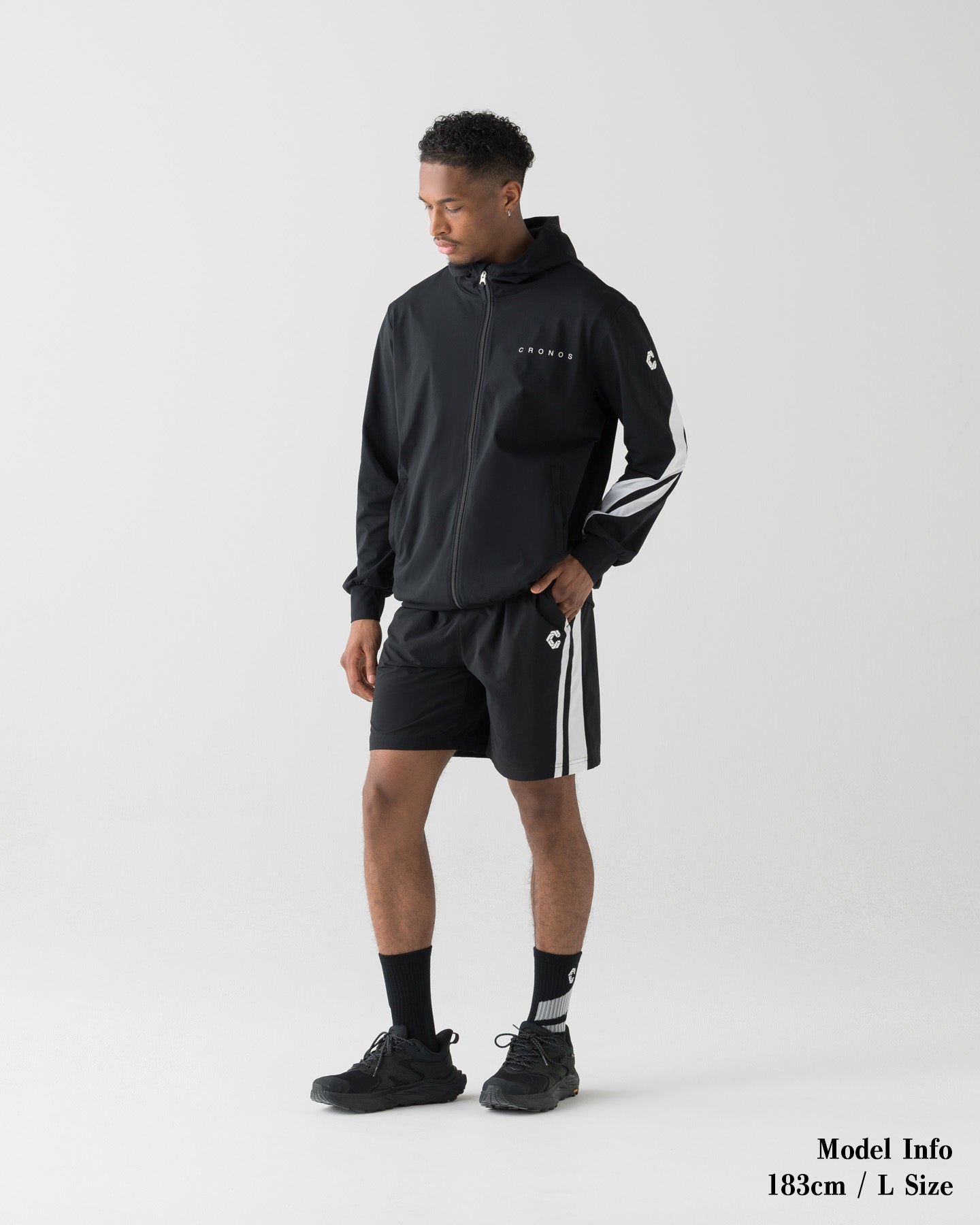CRONOS COOLING RASH HOODIE【BLACK×WHITE】