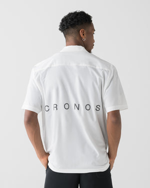 CRONOS ACTIVE 開領襯衫【白色×黑色】