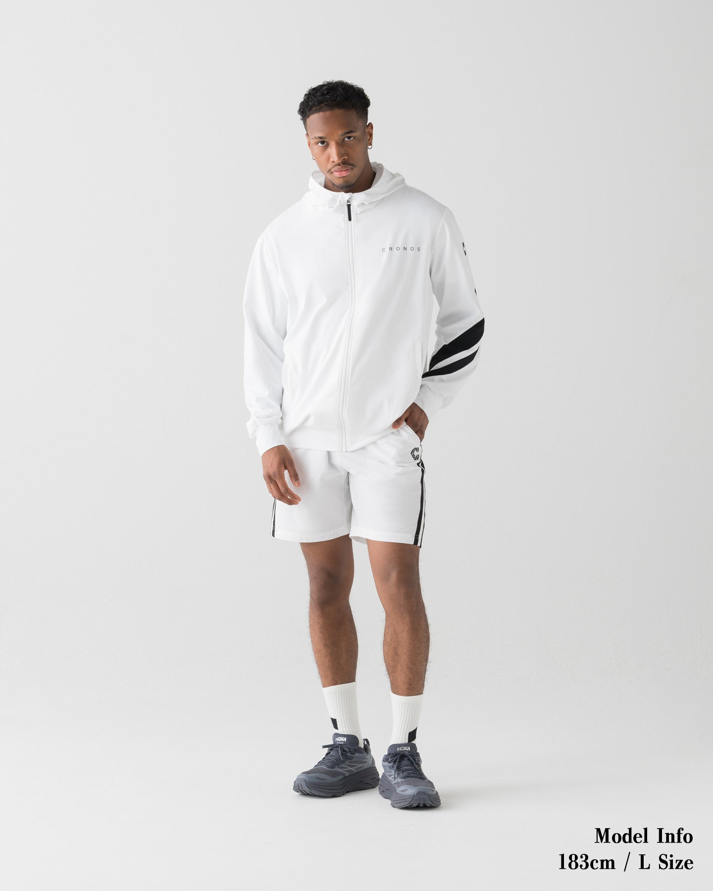 CRONOS COOLING RASH HOODIE【WHITE×BLACK】