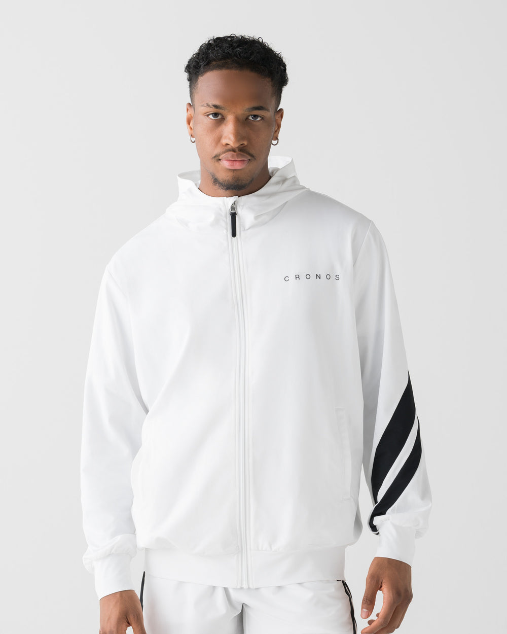 CRONOS COOLING RASH HOODIE【WHITE x BLACK】