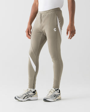 CRONOS GEOMETRIC LINE SKINNY PANTS【TAUPE】