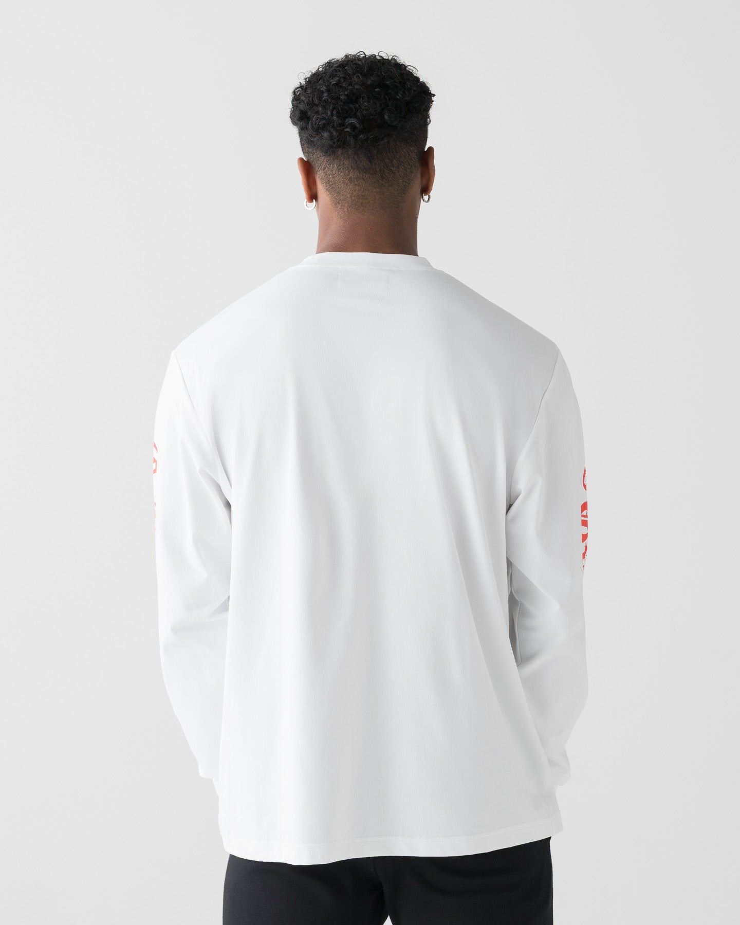 CRONOS BLACKLETTER RASH L/S TEE【WHITE×RED】