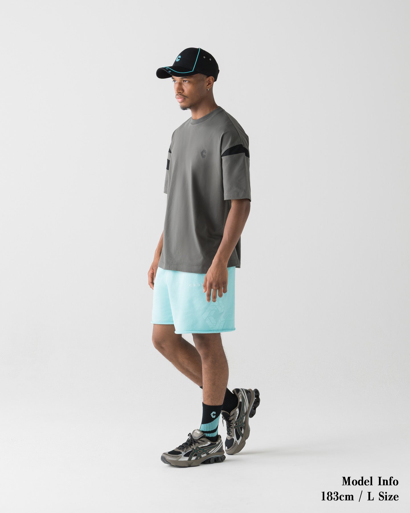 CRONOS ALLDAY CUT OFF SHORTS【T. BLUE】