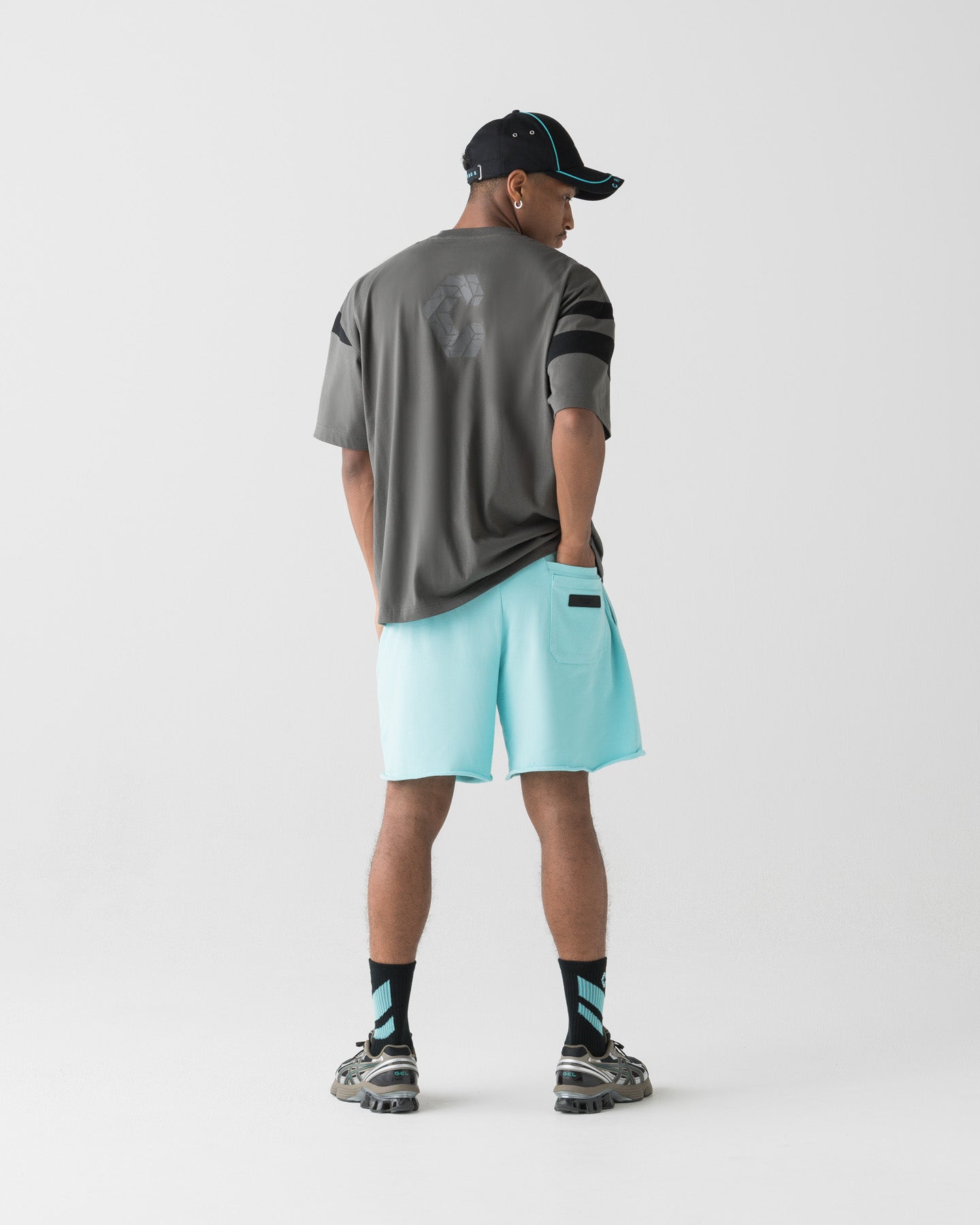 CRONOS ALLDAY CUT OFF SHORTS【T. BLUE】