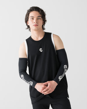 CRONOS COOL TOUCH ARM SLEEVES【BLACK×WHITE】