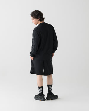 CRONOS BLACKLETTER RASH L/S TEE【BLACK】